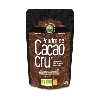 Cacau biológico magro. Um pó obtido a partir de grãos de cacau de qualidade Premium fermentados e secos ao sol, não torrado. O melhor cacau de sempre. Compre já.