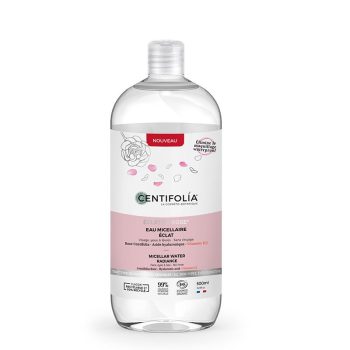 Água micelar Bio, limpa e desmaquilha. Com ácido hialurónico, vitamina C e rosa. Rosto, olhos e lábios. Todo o tipo de peles, mesmo sensíveis.
