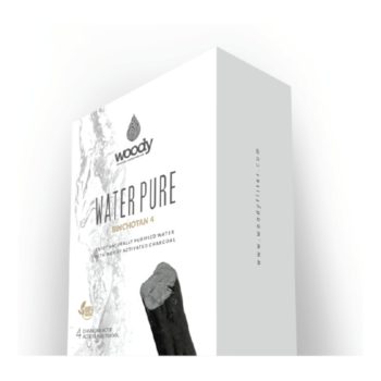 Filtro de carvão ativado 100% natural para purificar, mineralizar e melhorar o sabor da água da torneira. 4 unidades para 2 anos de água purificada.